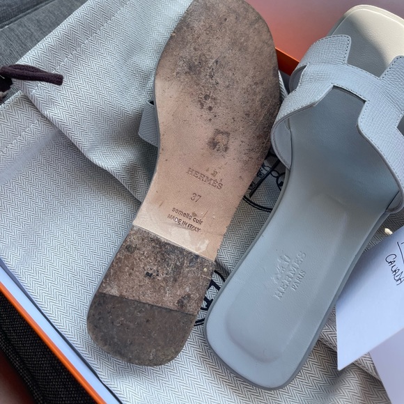 hermes oran sandals bleu glacier - Picture 2 of 3